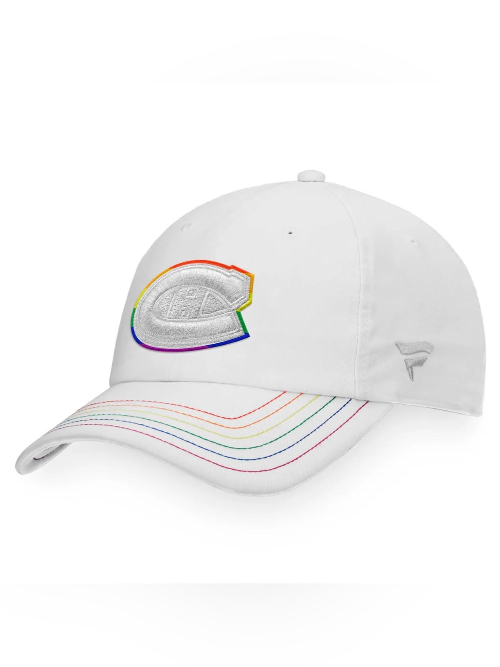 Montreal Canadiens Fanatics Pride Rainbow Adjustable NHL Hat White